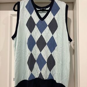 Blue Oversized Sweatervest